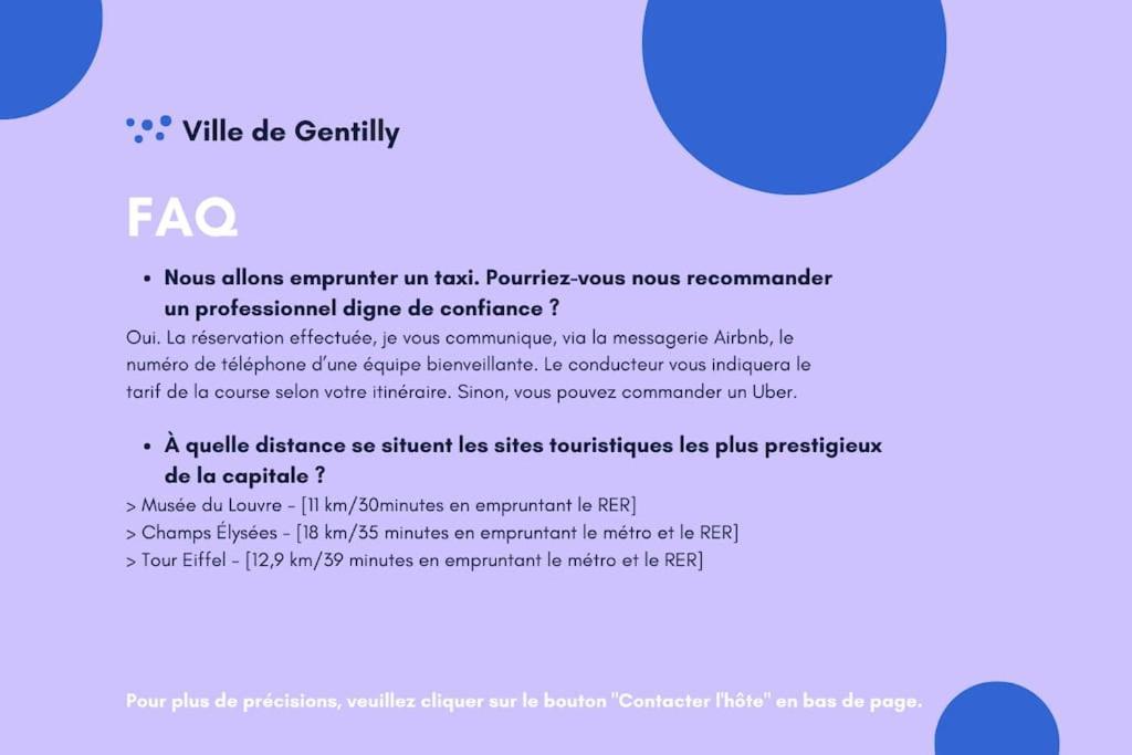 Paris Gentilly Appartement Tout Equipe - Rer B מראה חיצוני תמונה